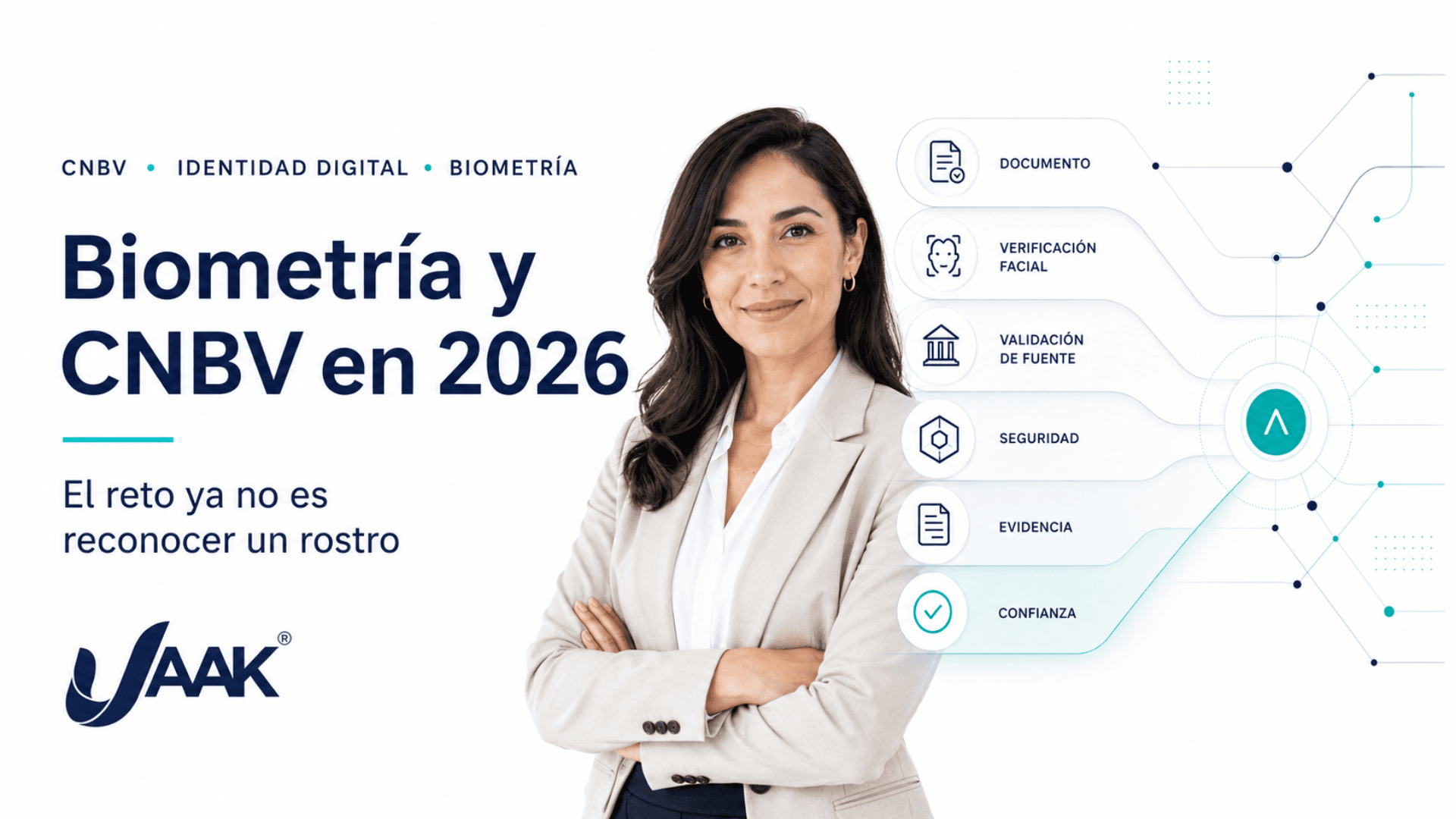 Biometría y CNBV en 2026 — documento, verificación facial, validación de fuente, seguridad, evidencia y confianza